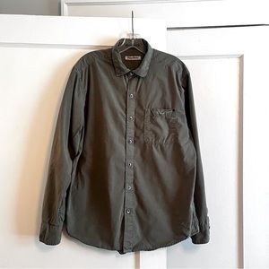 Tommy Bahama Drab Green Button Down Shirt - Long Sleeves - MEDIUM